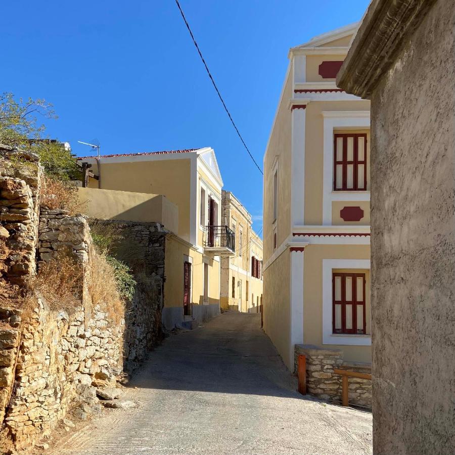 Little Blue In Chorio, Symi Villa Buitenkant foto