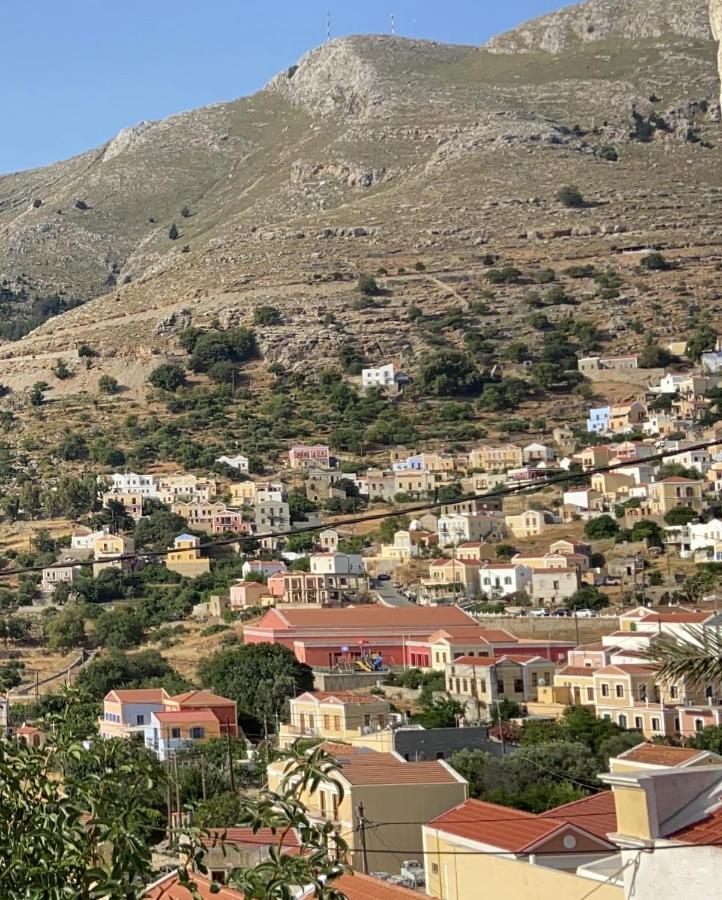 Little Blue In Chorio, Symi Villa Buitenkant foto